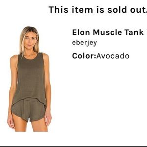 Eberjey Muscle Tank and Shorts in Avocado